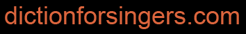 Diction For Singers